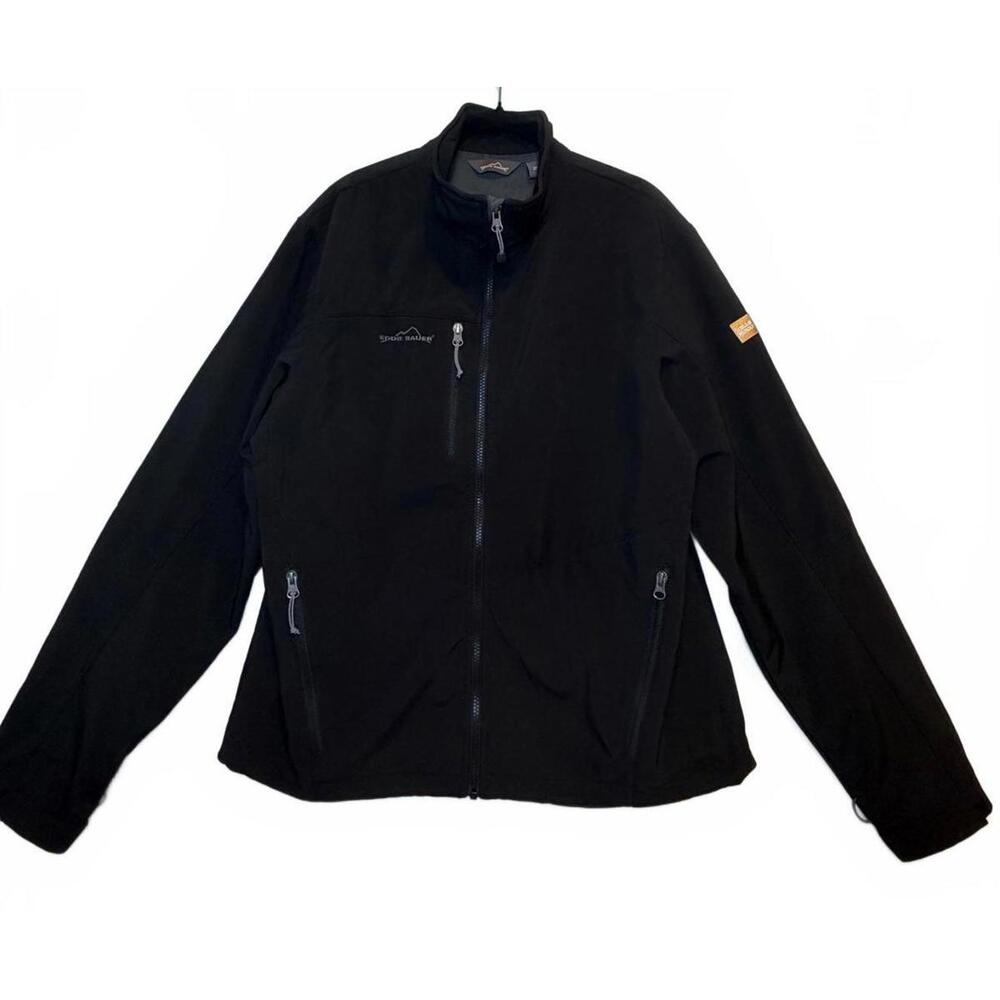 Eddie Bauer Men's EB530 Soft Shell Jacket Black Waterproof Breathable Size Large